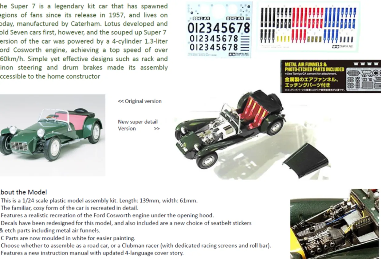 Tamiya 1/24 Lotus Super 7 Series II