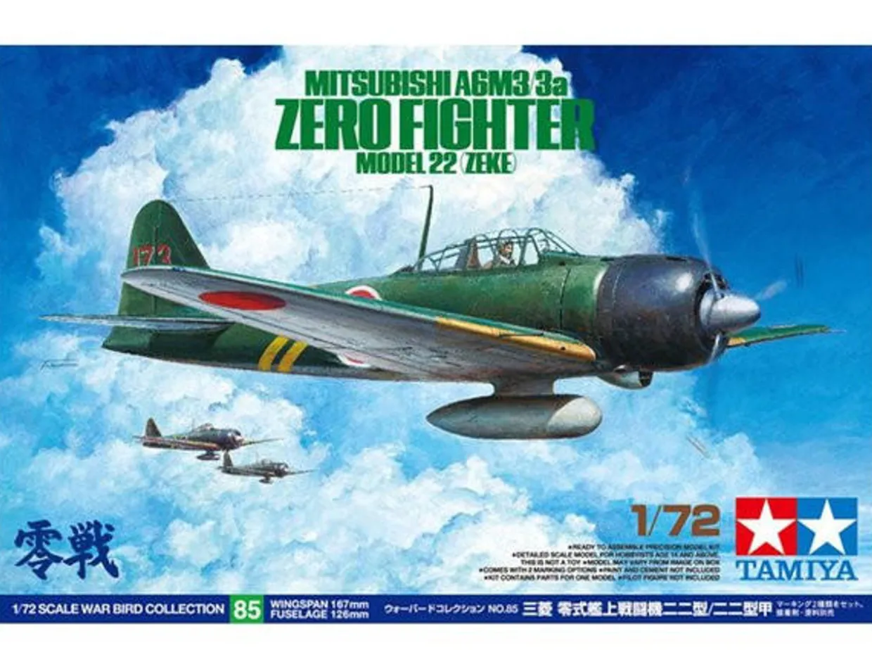 Tamiya 1/72 Mitsubishi A6M3 (Zeke) 3a Zero Fighter