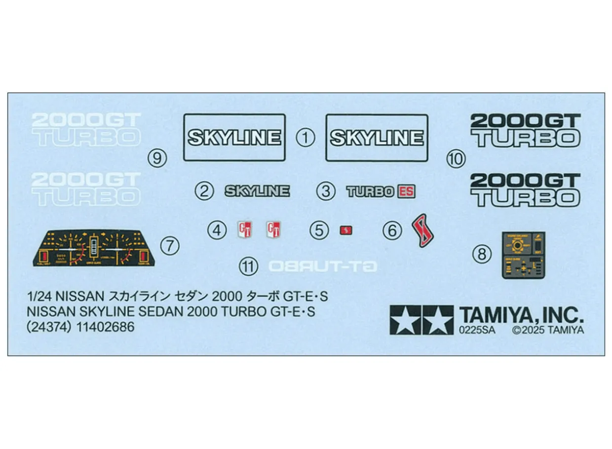 Tamiya 1/24 Nissan Skyline 2000 Turbo GT-ES