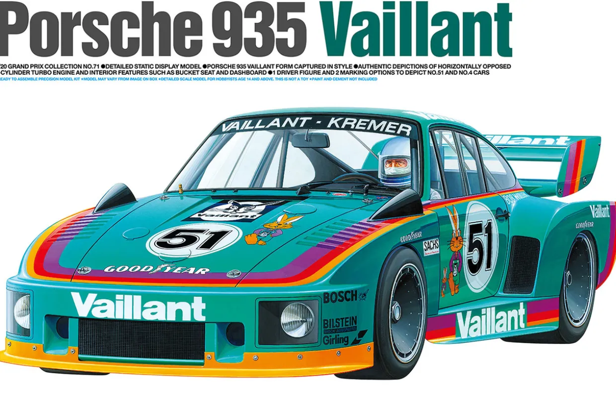 Tamiya 1/20 Porsche 935 Vaillant Model Kit