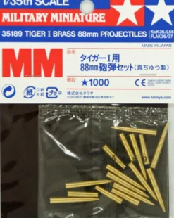 Tamiya 1/35 Tiger I 88mm Brass Projectiles