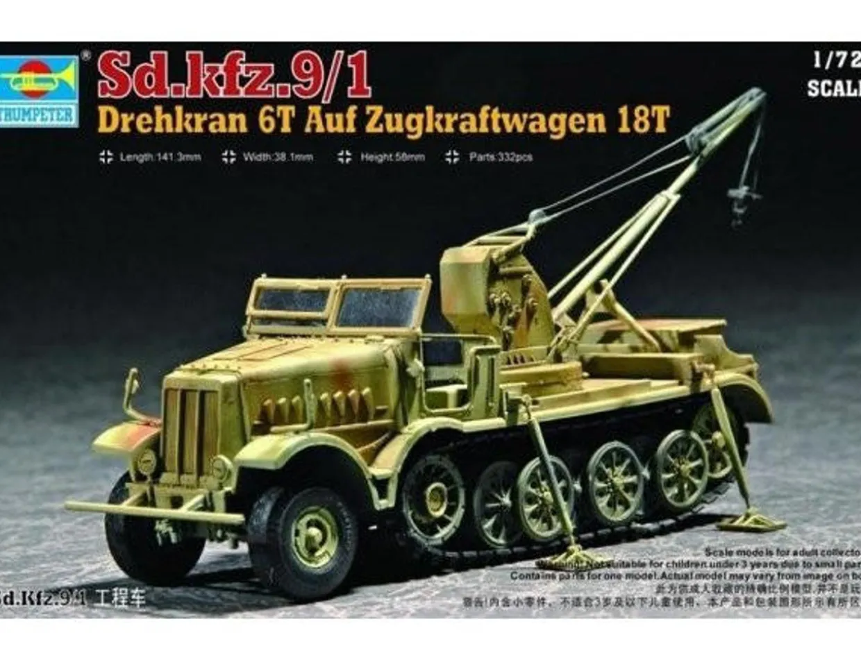 Trumpeter 1/72 Sd.Kfz.9/1 Famo 18T with Bilstein Crane