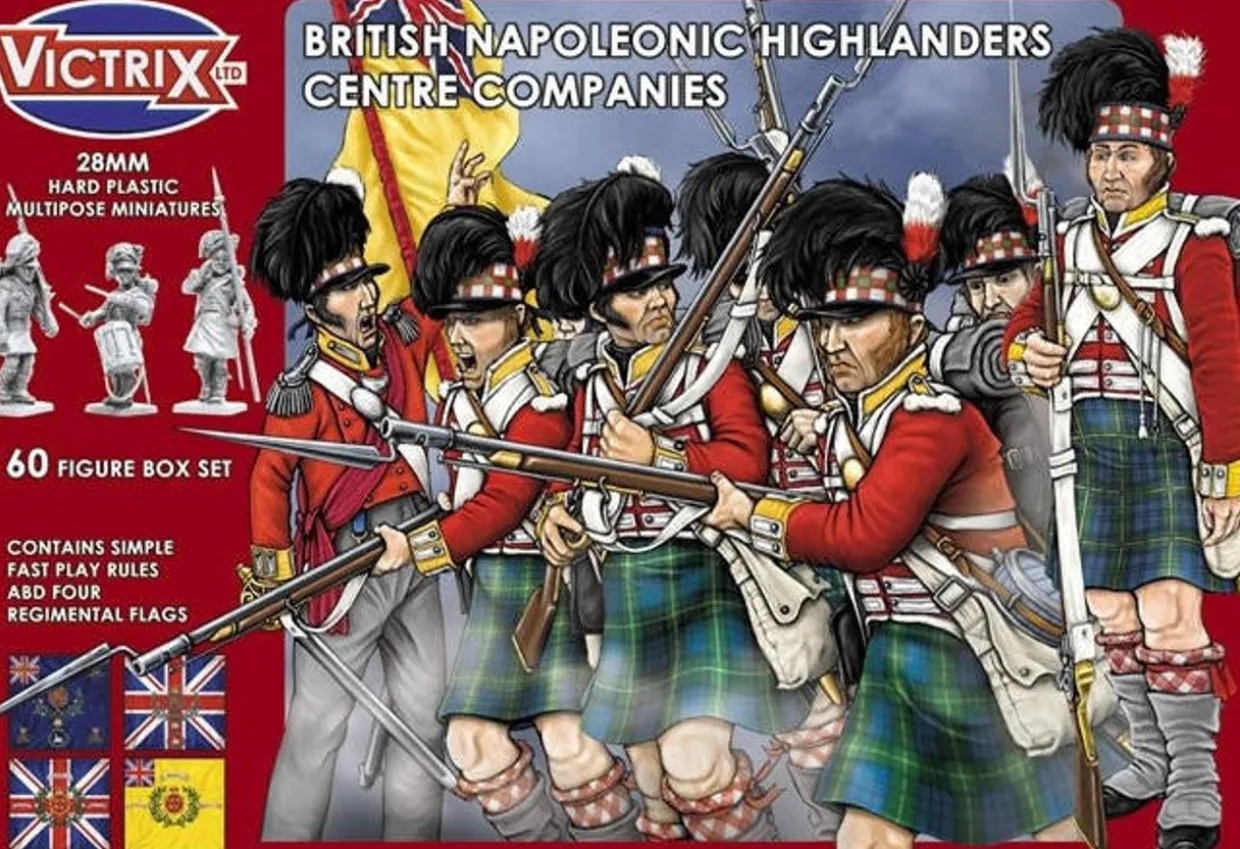 Victrix 28mm British Napoleonic Highlander Centre Companies