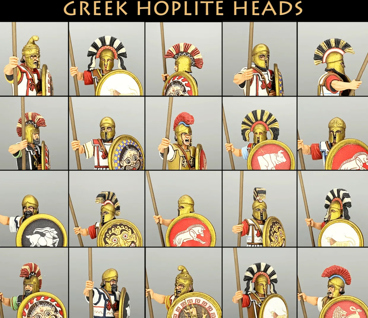 Victrix 28mm Greek Hoplite Heads