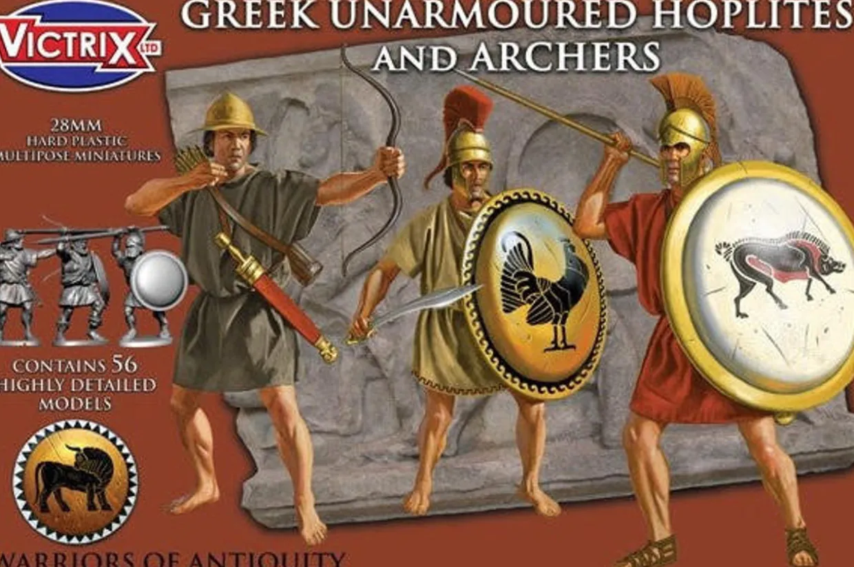 Victrix 28mm Greek Unarmoured Hoplites and Archers