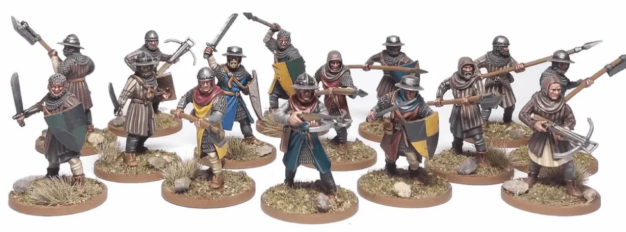 Wargames Atlantic 28mm Age of Chivalry - Foot Serjeants 1100-1320