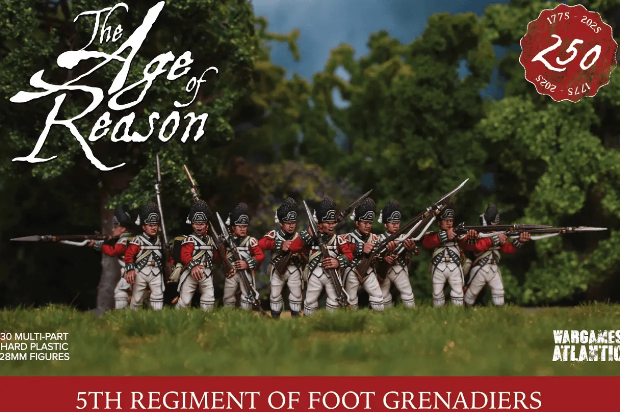 Wargames Atlantic 28mm Age of Reason - British 5th Regiment of Foot (Grenadiers)