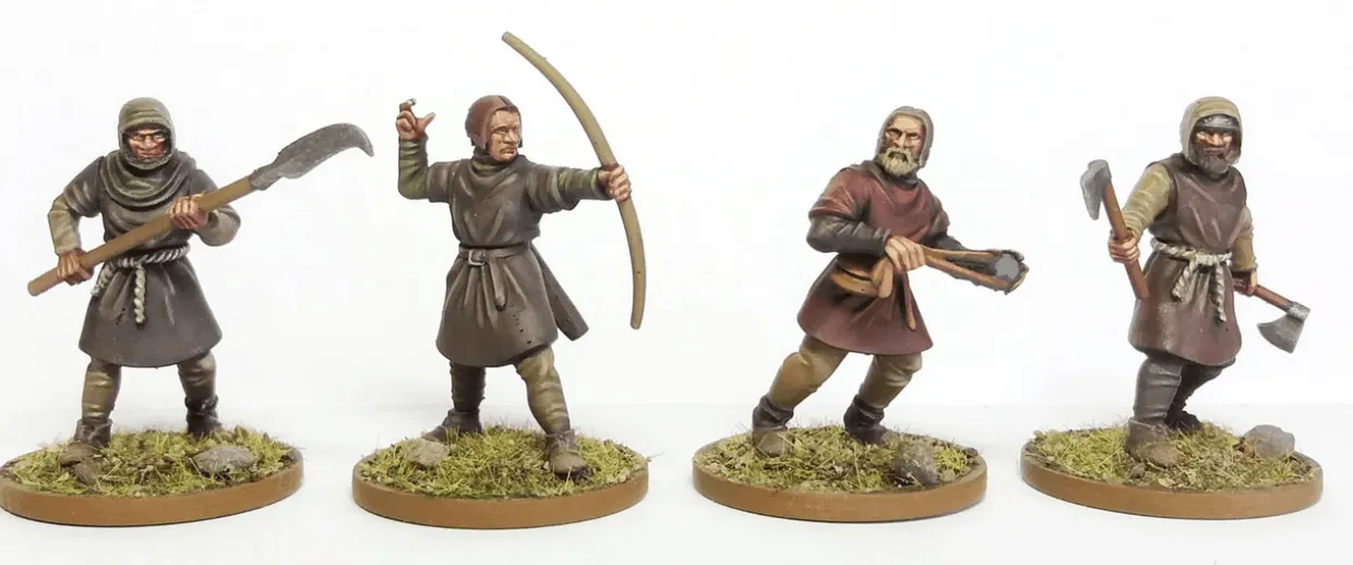 Wargames Atlantic 28mm Age of Chivalry - Peasant Levy 1100-1350