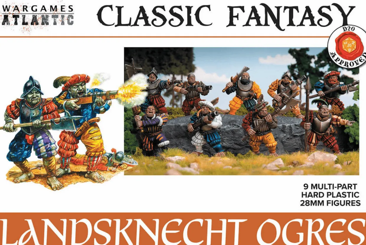 Wargames Atlantic 28mm Classic Fantasy - Landsknecht Ogres