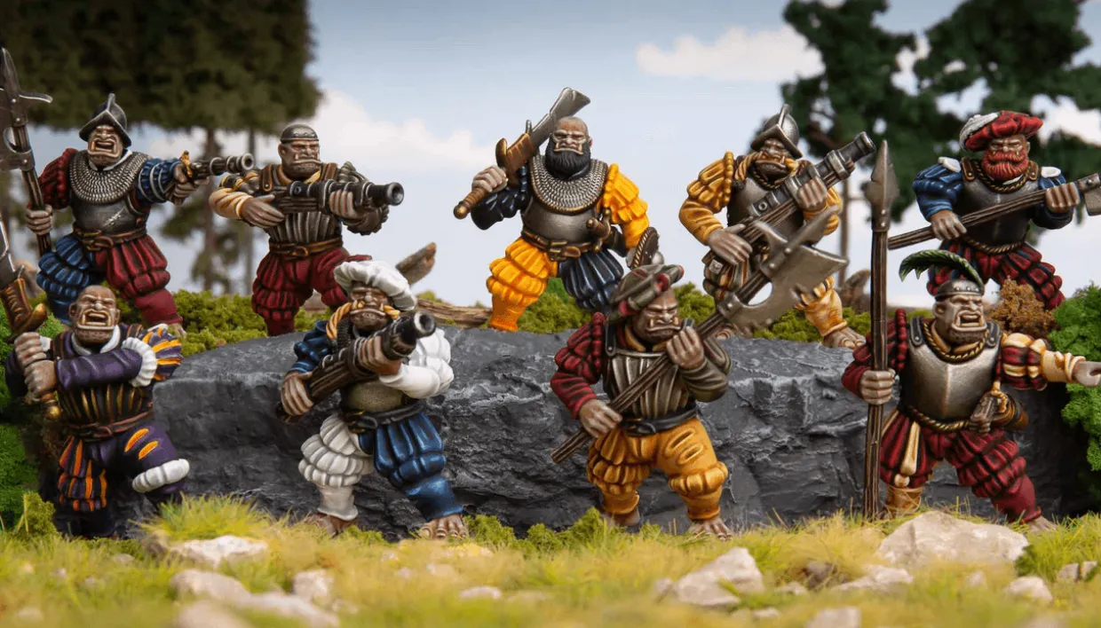 Wargames Atlantic 28mm Classic Fantasy - Landsknecht Ogres