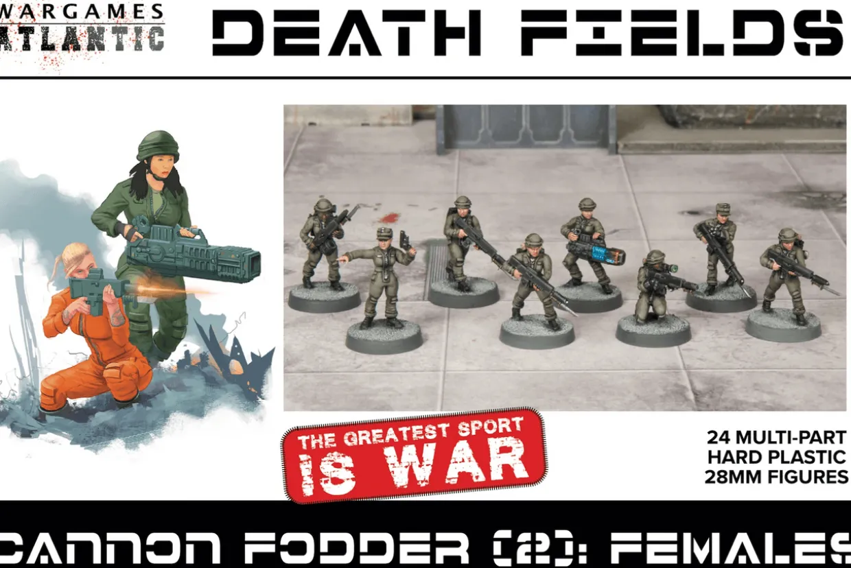 Wargames Atlantic 28mm Death Fields - Cannon Fodder Female Set