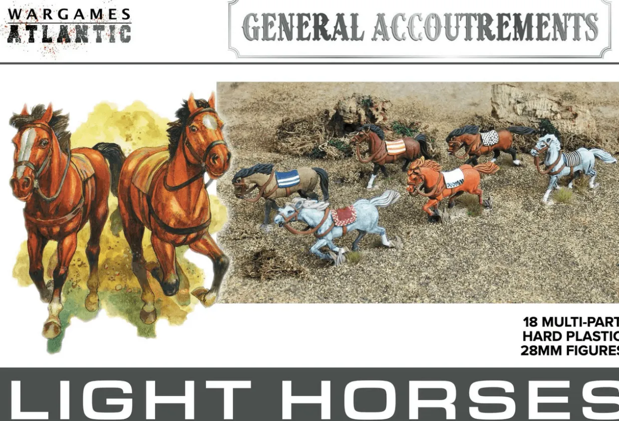 Wargames Atlantic 28mm General Accoutrements - Light Horses