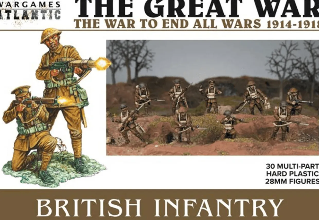 Wargames Atlantic 28mm Great War - WWI British Infantry 1916-1918