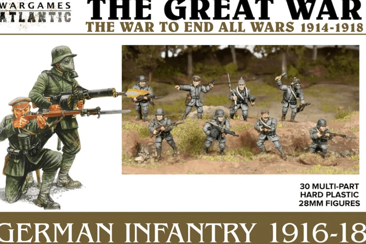 Wargames Atlantic 28mm Great War - WWI German Infantry 1916-1918