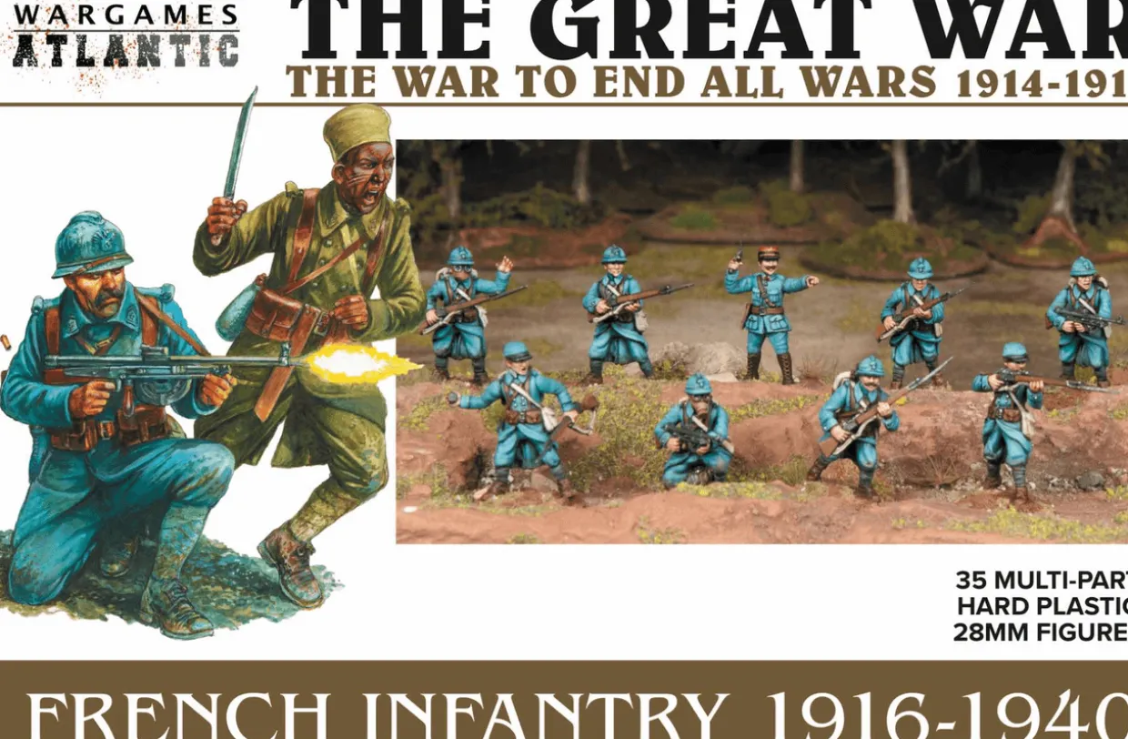 Wargames Atlantic 28mm Great War - WWI French Infantry 1916-1940