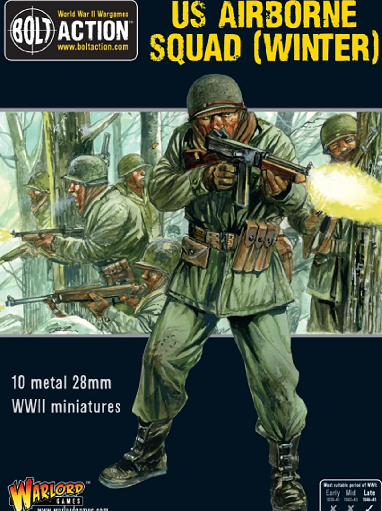Warlord Games 28mm Bolt Action - US Forces - Airborne Squad in Winter Uniform