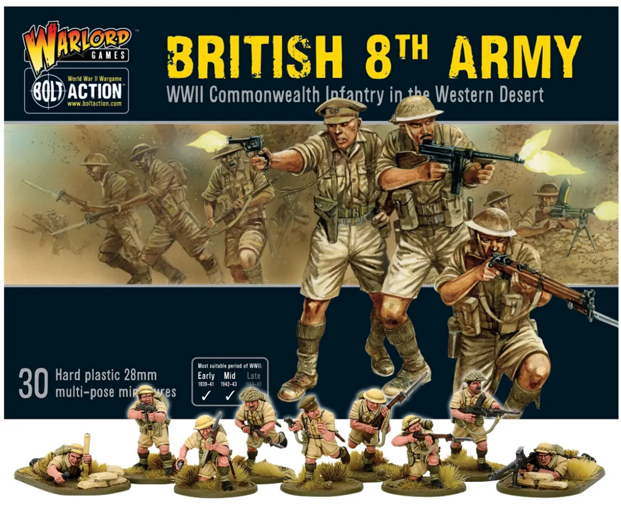 Warlord Games 28mm Bolt Action - British Forces - British 8th Army Infantry1939-1943