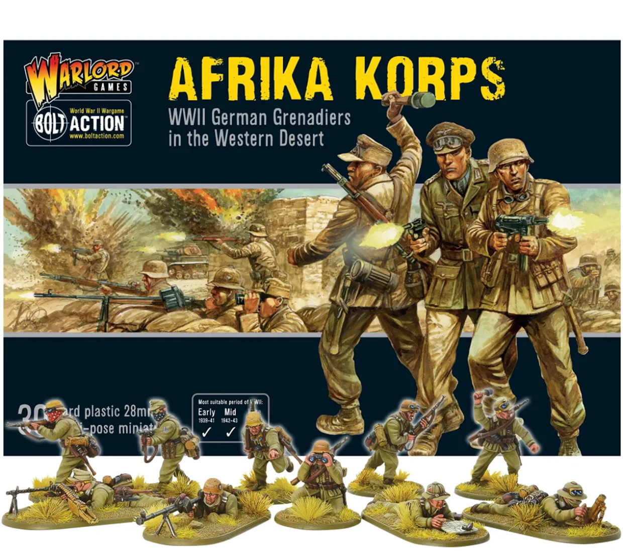 Warlord Games 28mm Bolt Action - German Forces - Afrika Korps Grenadiers 1939-1943