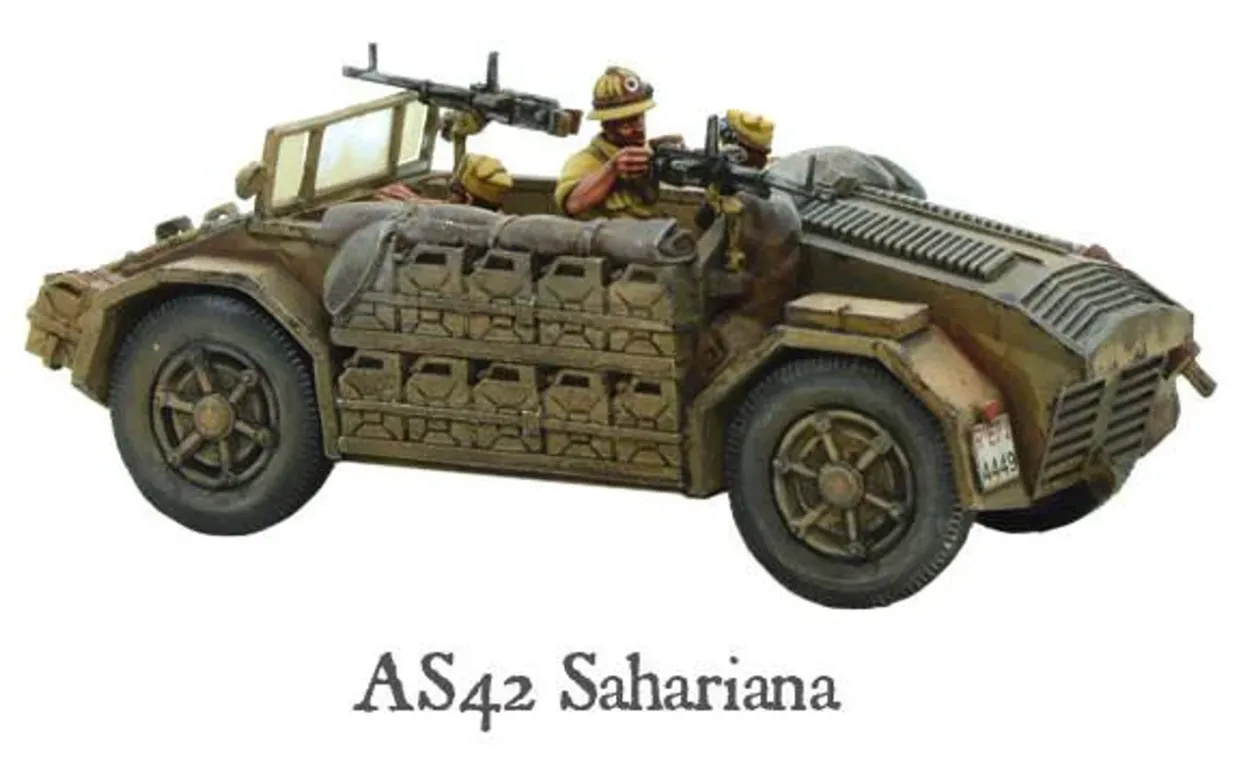 Warlord Games 28mm Bolt Action - Italian Forces - AS42 Sahariana Scout Car
