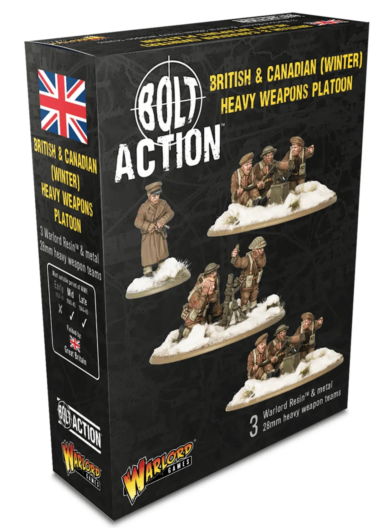 Warlord Games 28mm Bolt Action - British Forces - British & Canadian Infantry 1942-1945 (Winter) - Heavy Weapons Platoon
