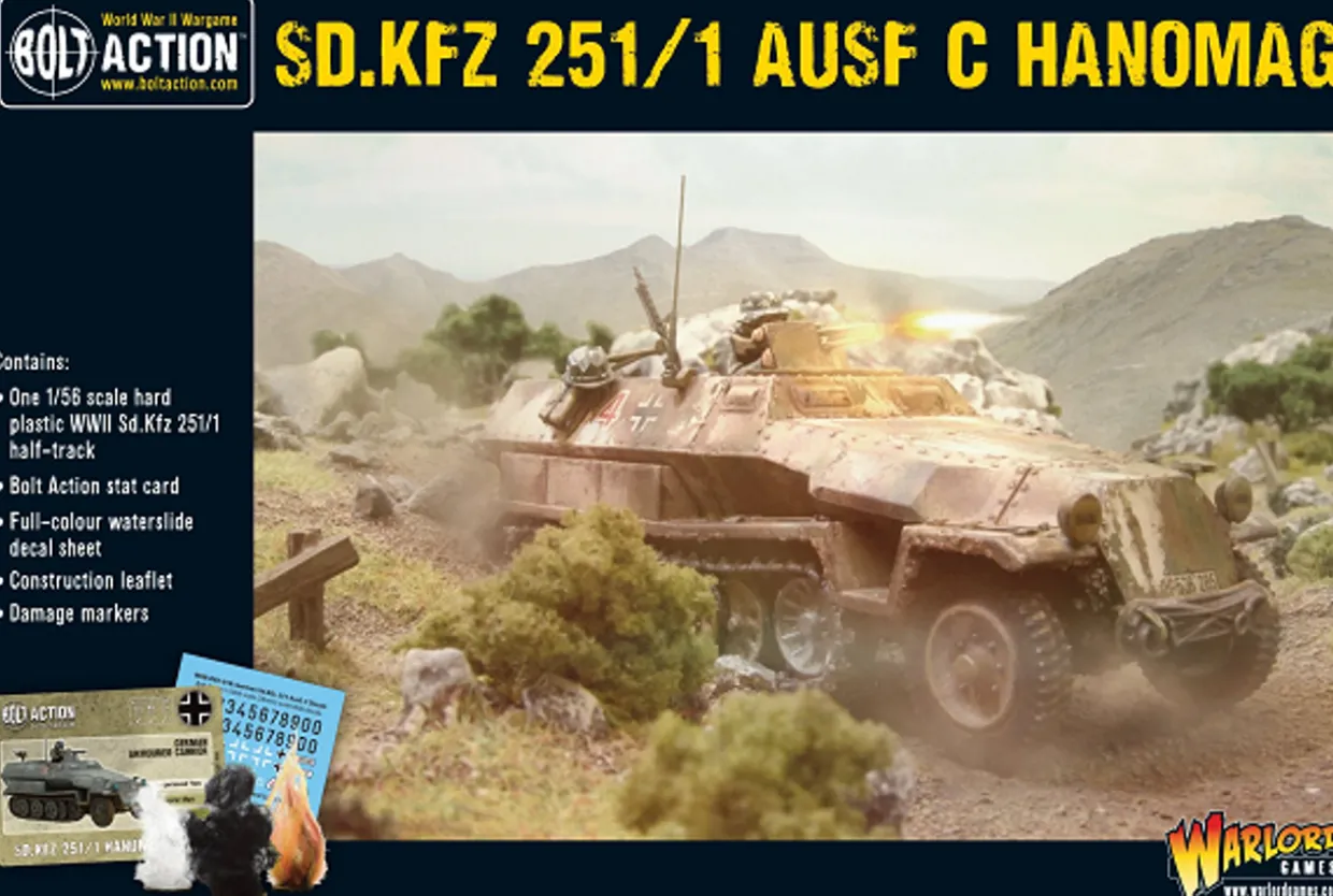 Warlord Games 28mm Bolt Action - German Forces - Sd.Kfz.251/1 Ausf.C Hanomag Half-Track
