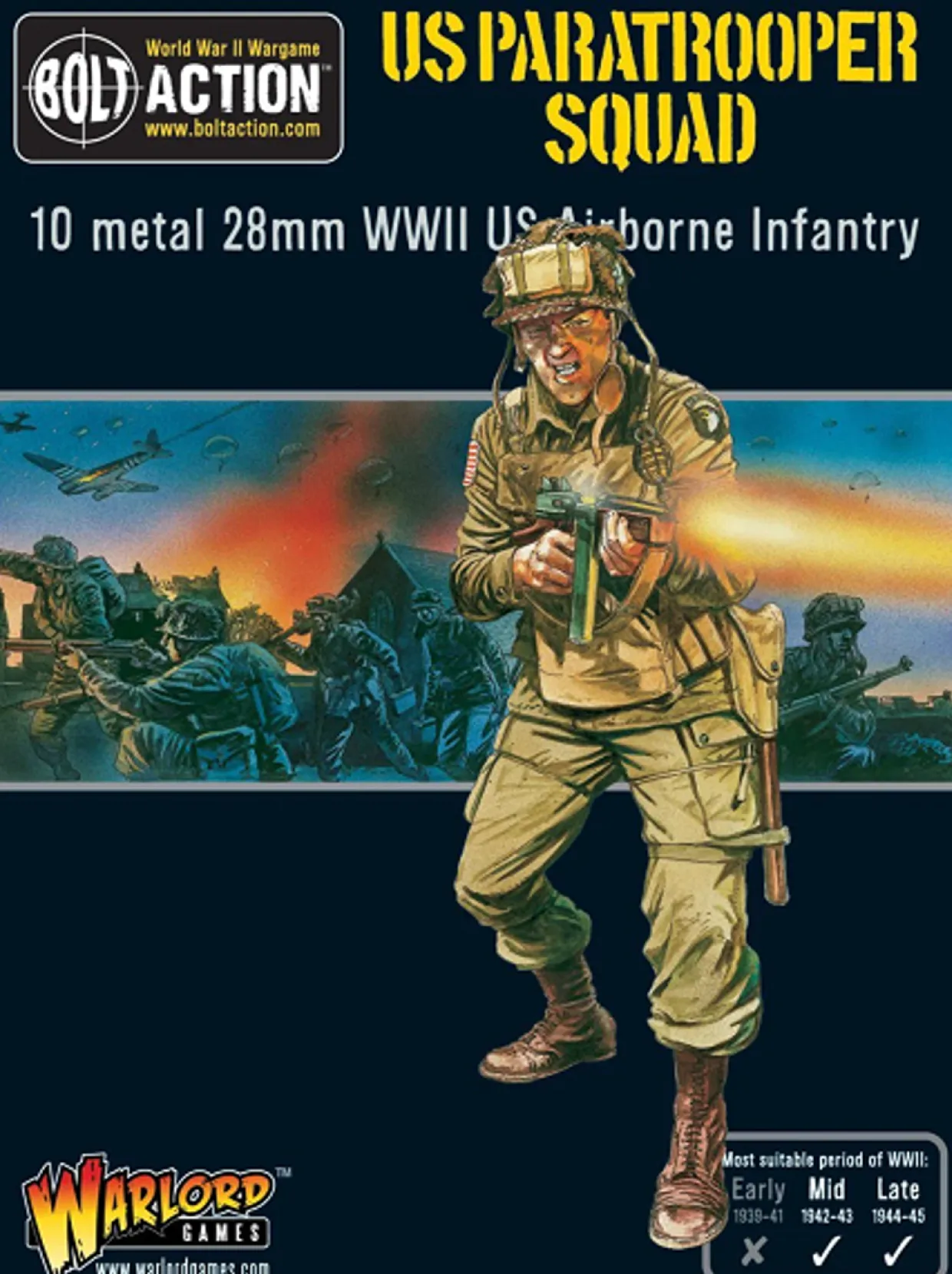 Warlord Games 28mm Bolt Action - US Forces - Paratrooper Squad 1942-1945