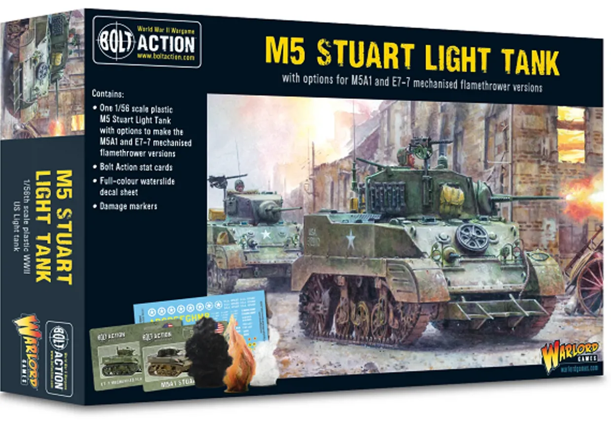Warlord Games 28mm Bolt Action - US Forces - M5 Stuart Model Kit