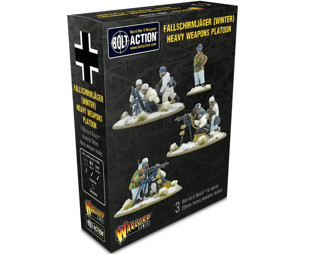 Warlord Games 28mm Bolt Action - German Forces - Fallschirmjager in Winter Uniform 1942-1945 - Heavy Weapons Platoon