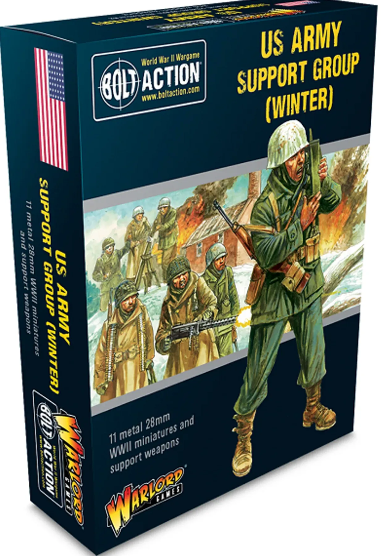 Warlord Games 28mm Bolt Action - US Forces - Army Support Group in Winter Uniform