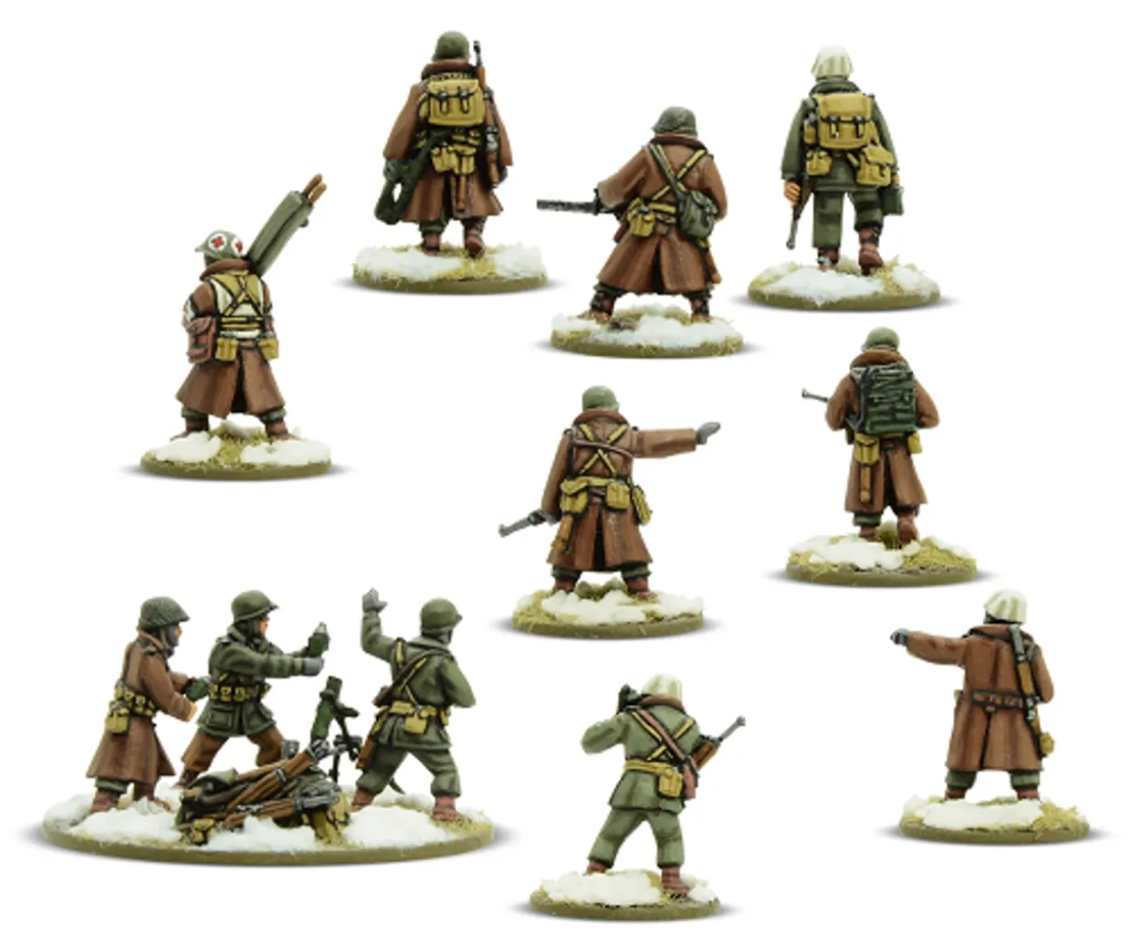 Warlord Games 28mm Bolt Action - US Forces - Army Support Group in Winter Uniform