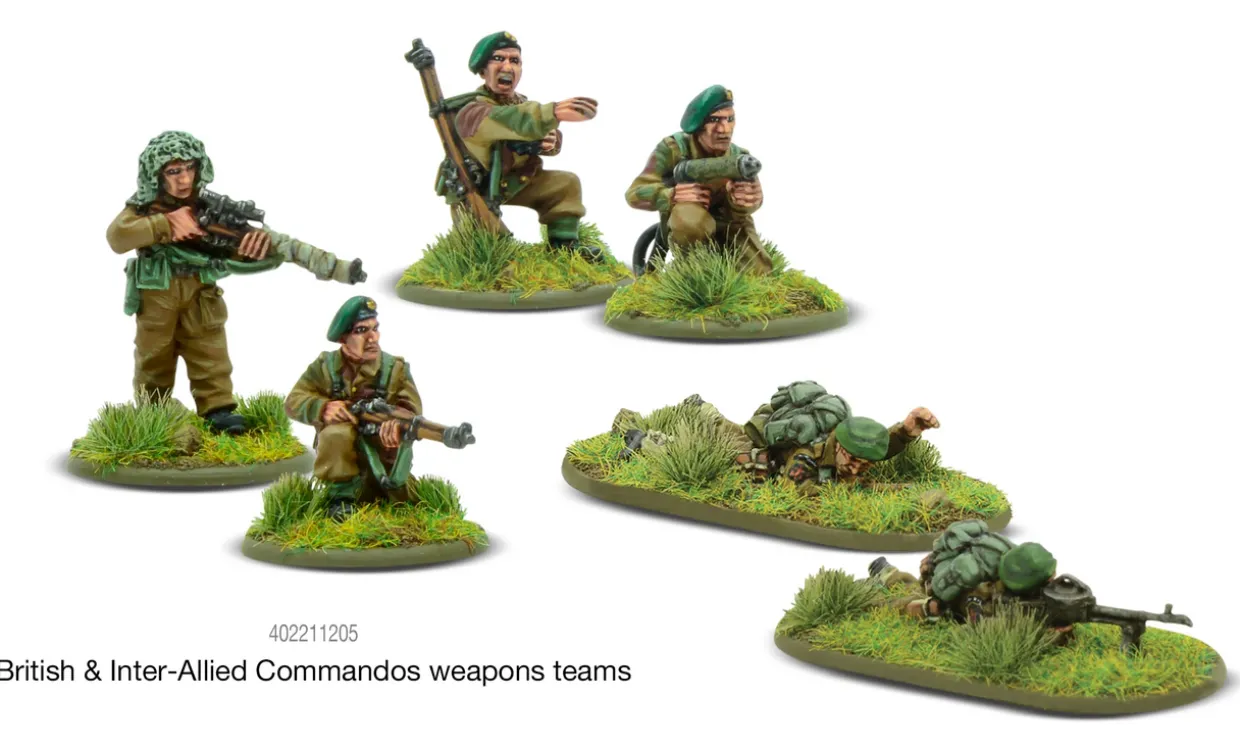 Warlord Games 28mm Bolt Action - British Forces - British & Inter-Allied Commandos Weapons Teams