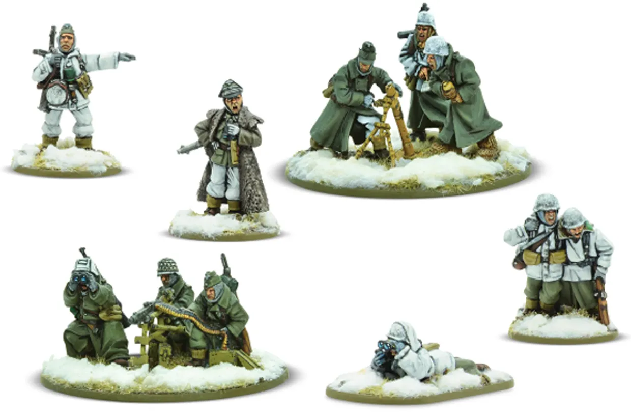 Warlord Games 28mm Bolt Action - German Forces - German Army Support Group in Winter Uniform