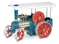 Wilesco D415 Live Steam Traction Engine Kit Red and Blue