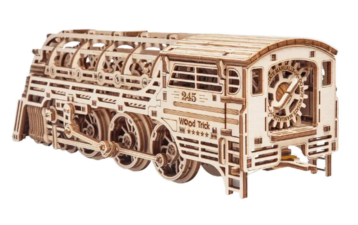 Wood Trick Atlantic Express Steam Train 3D Wooden Model Kit