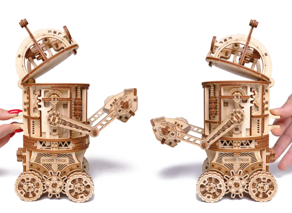 Wood Trick Space Junk Robot 3D Wooden Model Kit
