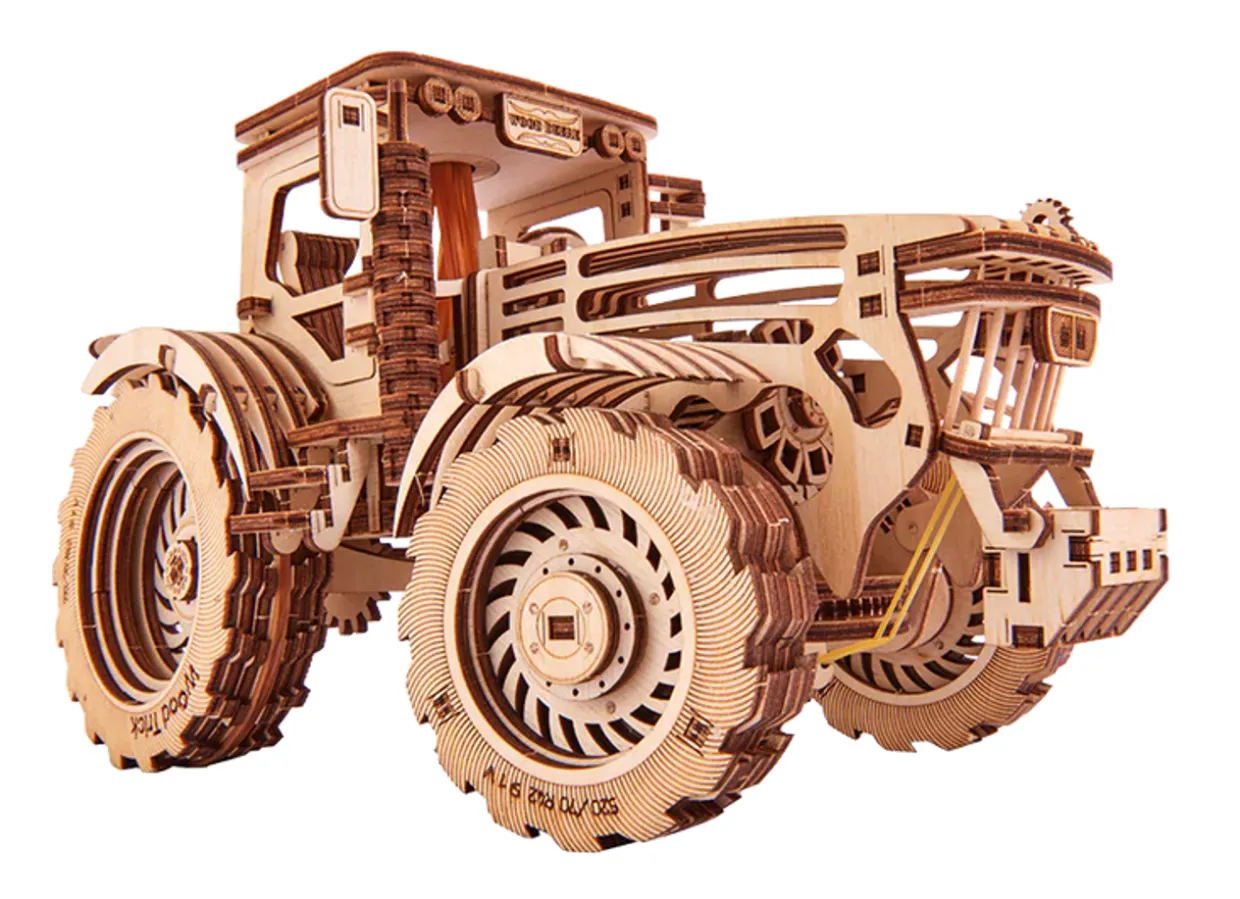 Wood Trick Tractor 3D Wooden Model Kit