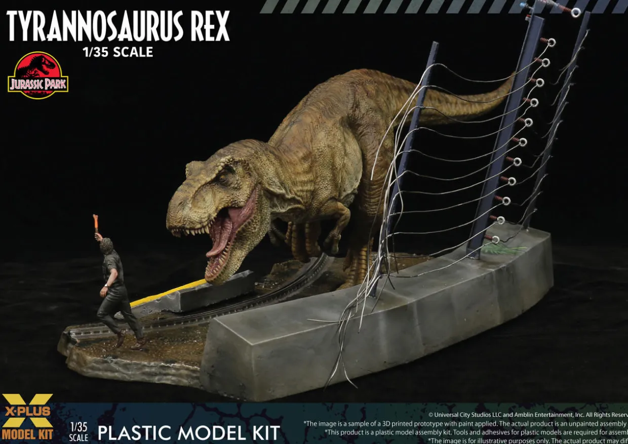 X-Plus 1/35 Jurassic Park Tyranosaurus Rex Model Kit