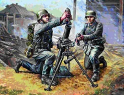 Zvezda 1/72 WWII German 81mm Mortar with Crew