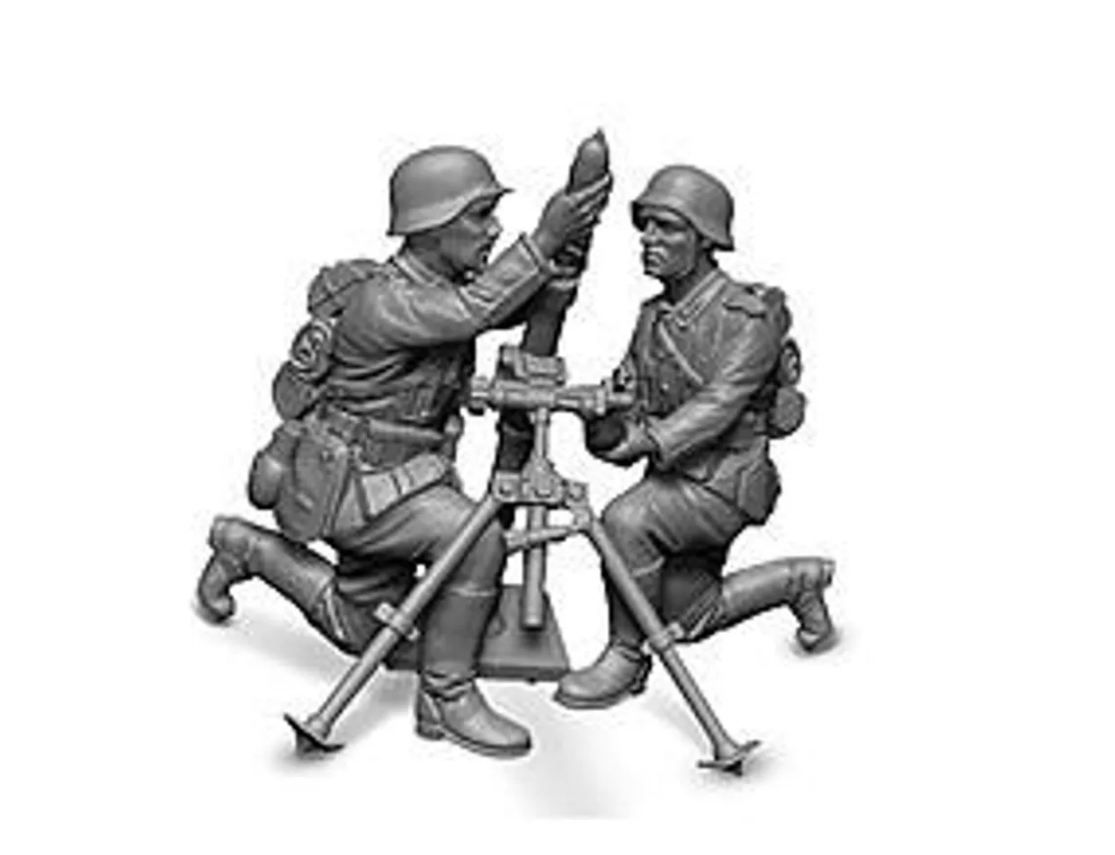 Zvezda 1/72 WWII German 81mm Mortar with Crew