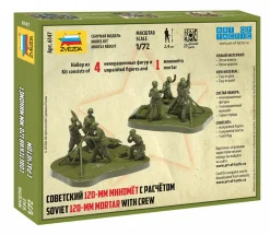 Zvezda 1/72 WWII Soviet 120mm Mortar with Crew